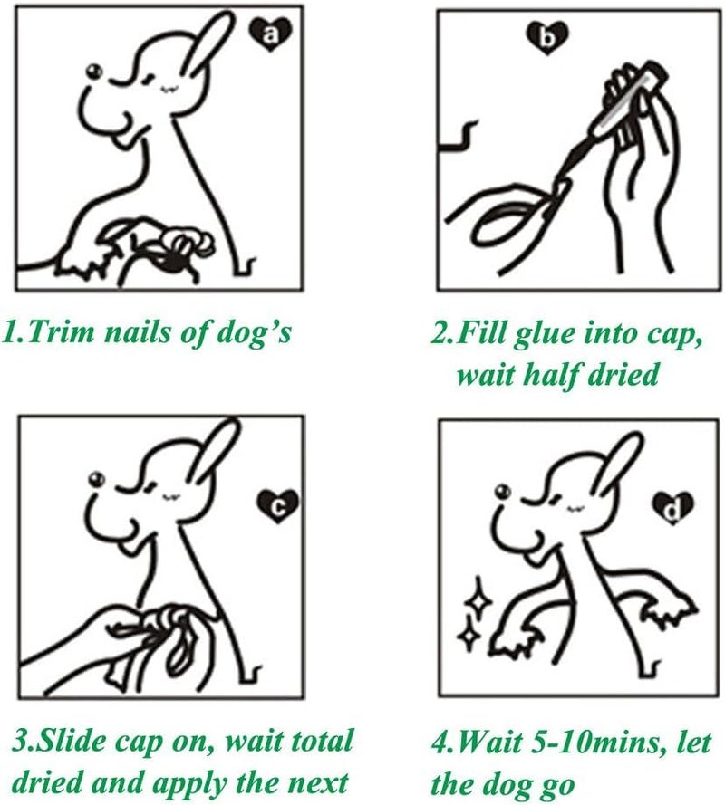 JOYJULY 100pcs Dog Nail Caps Dog Caps Dog Nail Covers for Pet Dog Paws with 5pcs Adhesive Glue+5pcs Applications and Instructions - Image 5